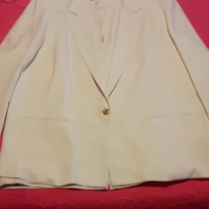 2 piece white ladies suit